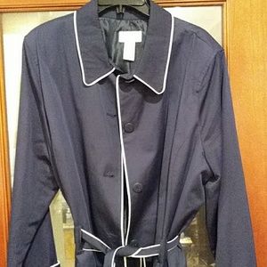 Jaclyn Smith navy blue walking coat